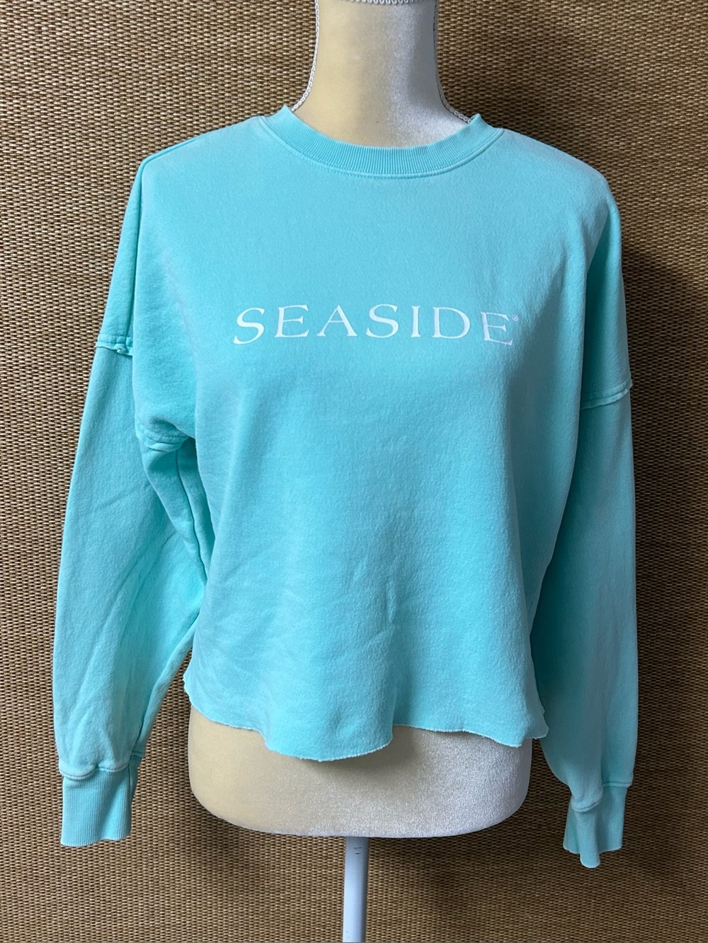 The Seaside Style Sweatshirt Women’s XS Aqua Blue ‘Seaside’ Graphic